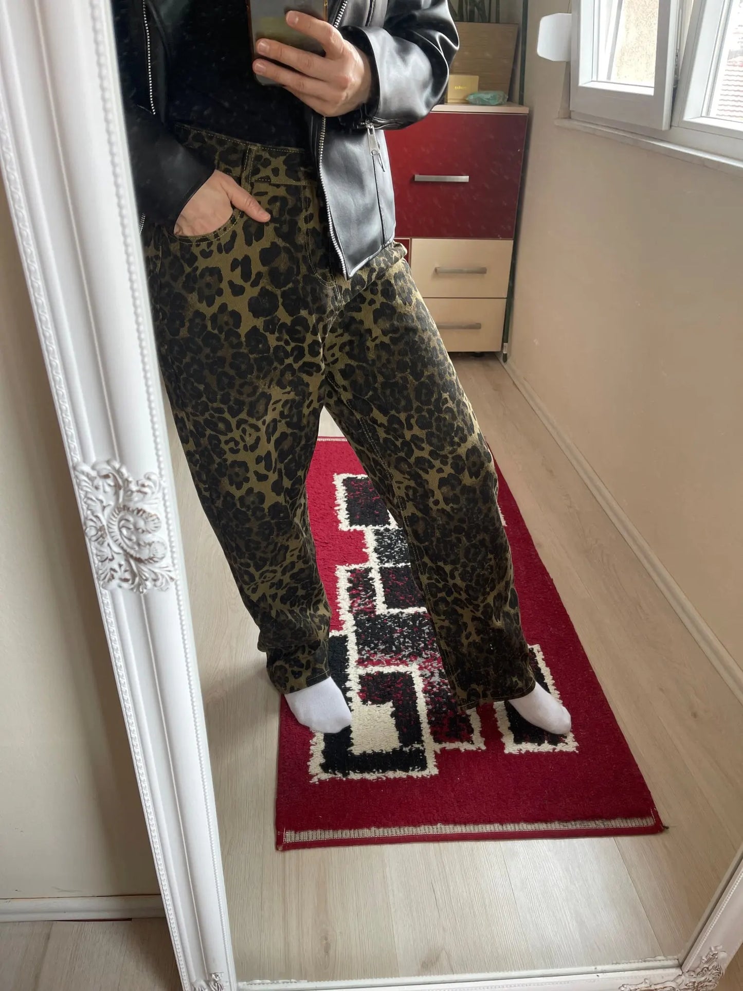 Leopard Print Jeans